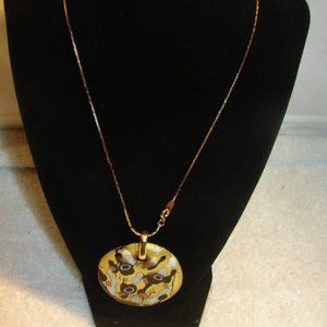 "K-4" Fuse Disc Glass necklace